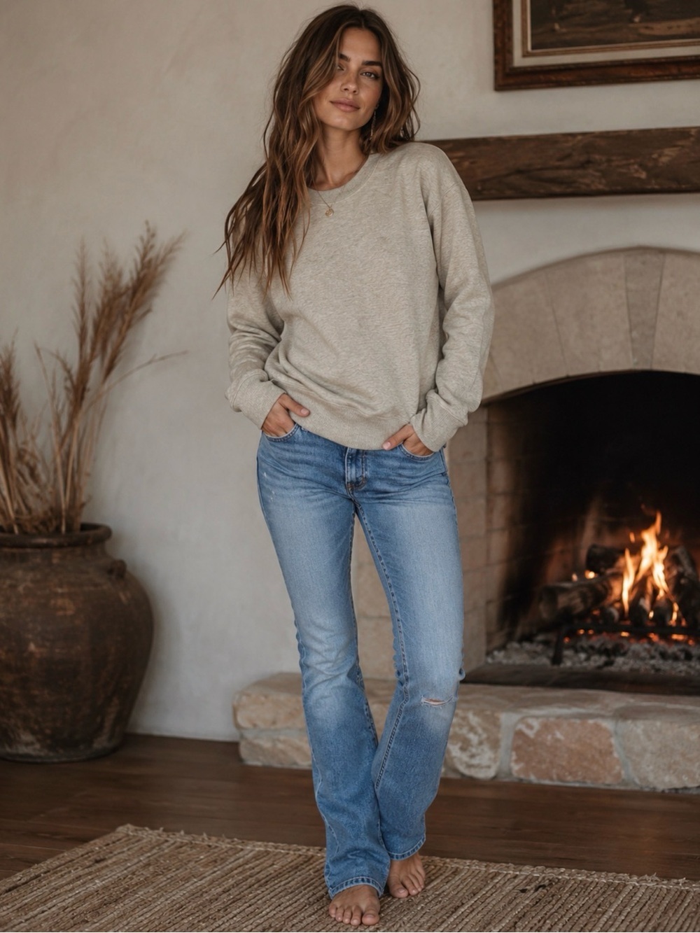 J. Crew Light Beige Crewneck Sweatshirt